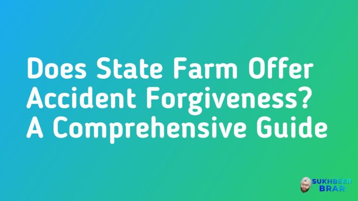 State Farm accident forgiveness insurance rates